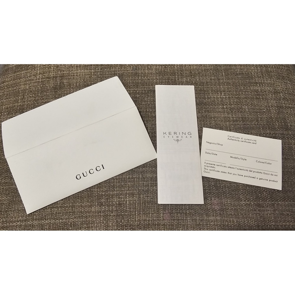 Gucci Kering Eyewear Authenticity Card Booklet and‎ Envelope Set Replacement